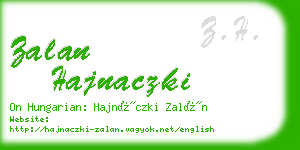 zalan hajnaczki business card